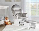 Madison - Glider & Ottoman - White Base - Furniture Home Direct