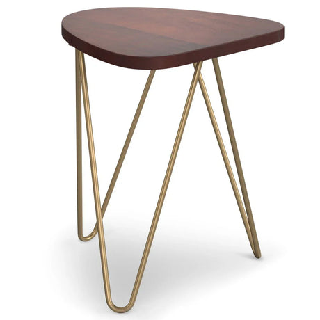 Patrice - Handcrafted Metal And Wood Accent Table - Furniture Home Direct