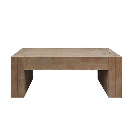 Rustic Wood Coffee Table Modern Farmhouse Rectangular Table For Living Room - Natural / Natural Multi / Natural Wood / Natural / Rustic - Furniture Home Direct