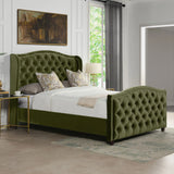 Marcella - Upholstered Shelter Headboard Bed Set - Furniture Home Direct