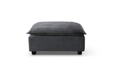 130" Linen Modular Sectional with Two Ottomans - Gray - Furniture Home Direct