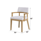 Kasem - Gorge Fabric Side Chair (Set of 2) - White - Furniture Home Direct