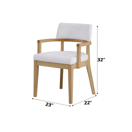 Kasem - Gorge Fabric Side Chair (Set of 2) - White - Furniture Home Direct