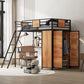Loft Bed With L Shape Desk And Wardrobe - Furniture Home Direct