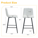 Bar Chair Set Comfortable With Metal Legs And Ergonomic Design - Furniture Home Direct