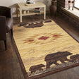 Nature's Nest - 5'3" X 7'3" Lodge Area Rug - Multi / Beige - Furniture Home Direct