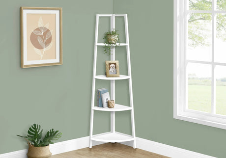 Bookshelf, Etagere, Corner, 4 Tier, Office, Contemporary & Modern - Furniture Home Direct