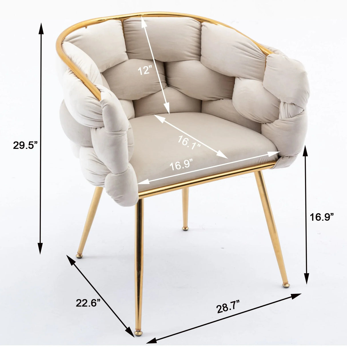 Luxury Modern Simple Leisure Velvet Single Sofa Chair Bedroom Lazy Person Household Dresser Stool Manicure Table Back Chair - Furniture Home Direct
