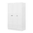 3 Door Shutter Wardrobe With Shelves - Furniture Home Direct