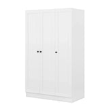 3 Door Shutter Wardrobe With Shelves - Furniture Home Direct