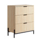 Mid-Century 3 Drawer Chest With Reeded Drawer Fronts - Furniture Home Direct