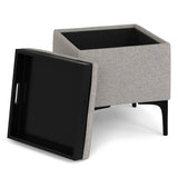 Natasha - Multifunctional Storage Ottoman With Tray - Furniture Home Direct