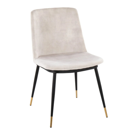 Wanda - Contemporary Chair (Set of 2) - Black / Beige - Furniture Home Direct