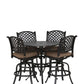 Round 41.97" Long Bar Height Dining Set With Cushions - Furniture Home Direct