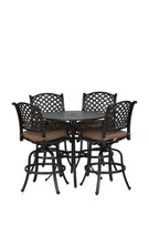 Round 41.97" Long Bar Height Dining Set With Cushions - Furniture Home Direct