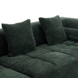 Sectional Sofa Modular Tufted Chenille Upholstery Green - Furniture Home Direct