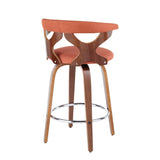 Gardenia - Mid Century Modern Fixed Height Counter Stool With Swivel (Set of 2) - Furniture Home Direct