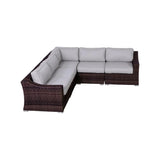 Outdoor Wicker Sofa Seating Group With Cushions - Furniture Home Direct