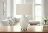 Lighting, Table Lamp, Ceramic, Contemporary - Cream - Furniture Home Direct