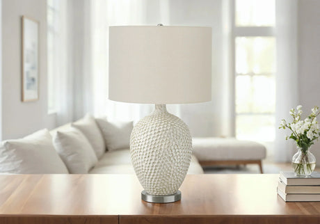 Lighting, Table Lamp, Ceramic, Contemporary - Cream - Furniture Home Direct