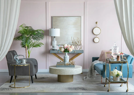 2 Circle Mirrors For Wall Decor, Unique Contemporary Wall Mirror For Living Room Bedroom Entryway - Gold - Furniture Home Direct
