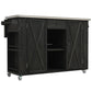 Outdoor Kitchen Island With Stainless Steel Top, Ample Storage Space, Towel And Spice Racks And A Bottle Opener - Furniture Home Direct