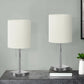 Lighting, Table Lamp, USB Port Included, Nickel, Contemporary (Set of 2) - Furniture Home Direct