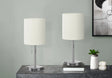 Lighting, Table Lamp, USB Port Included, Nickel, Contemporary (Set of 2) - Furniture Home Direct