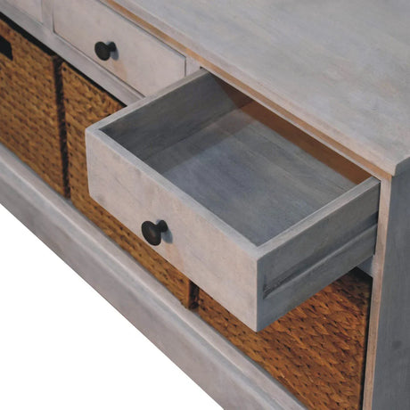 Acid - Basket Storage Cabinet - Gray Ash - Furniture Home Direct