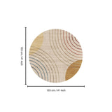 Rabbit - Washable Non - Slip Round Rug - Ivory / Light Brown - Furniture Home Direct