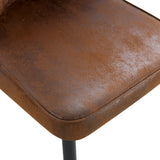 Set Of 8 Brown Faux Suede Velvet Dining Chair Set - Brown - Furniture Home Direct