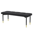 Multifunctional Shoe Bench, Sturdy Metal Legs With Gold Accents - Black - Furniture Home Direct