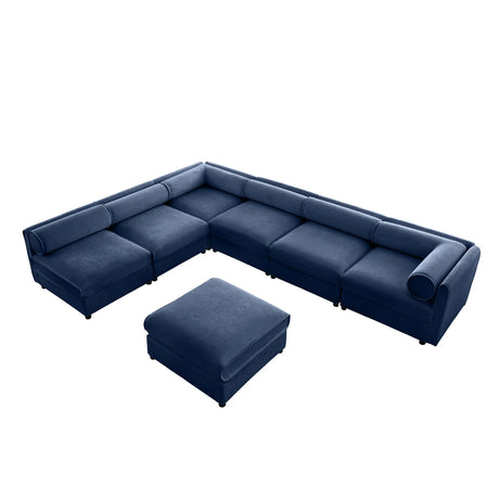 Modern Modular Sectional Sofa With Storag, Contemporary Cylindrical Design - Furniture Home Direct