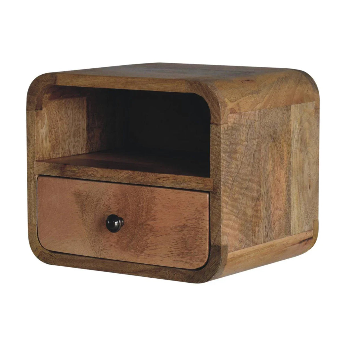 Curved Upper Slot Floating Nightstand - Furniture Home Direct