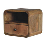 Curved Upper Slot Floating Nightstand - Furniture Home Direct