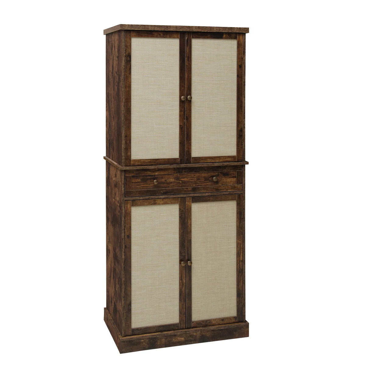 Storage Cabinet With Drawer And Adjustable Shelves Dark Brown - Furniture Home Direct