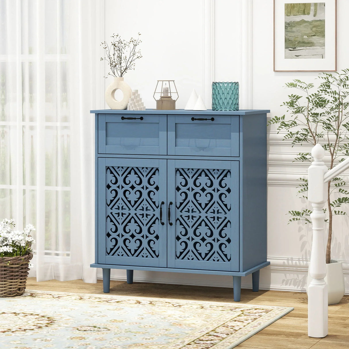 2 Door 2 Drawer Elegant Cabinet - Furniture Home Direct