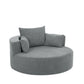 360° Swivel Accent Barrel Chair With 3 Removable Pillows For Living Room - Furniture Home Direct