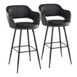 Margarite - Contemporary Fixed Height BarStool With Square Footrest (Set of 2) - Furniture Home Direct