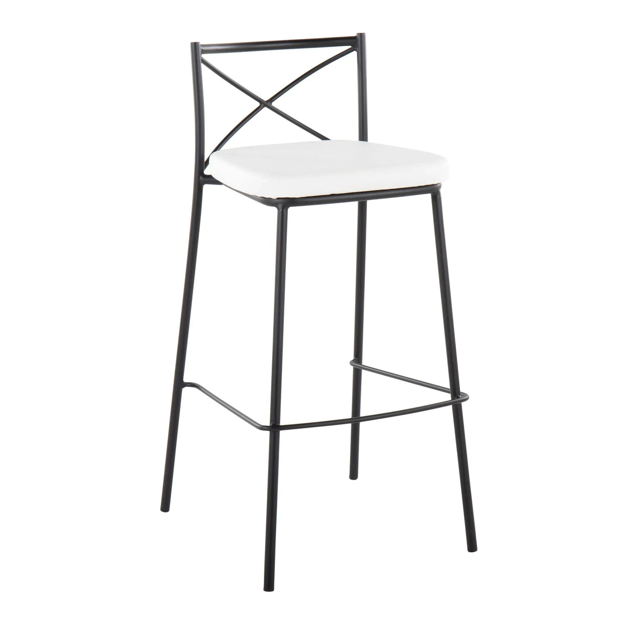 Modern Charlotte - Contemporary Fixed Height Barstool (Set of 2) - Furniture Home Direct