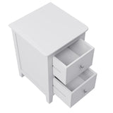 White Solid Wood 5 Piece Queen Bedroom Set(bed, 2 nightstands,chest,dresser) - Furniture Home Direct