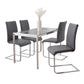 Fuji Foster - Contemporary Dining Set l, Glass 5 Piece - Furniture Home Direct