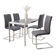 Fuji Foster - Contemporary Dining Set l, Glass 5 Piece - Furniture Home Direct
