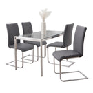 Fuji Foster - Contemporary Dining Set l, Glass 5 Piece - Furniture Home Direct