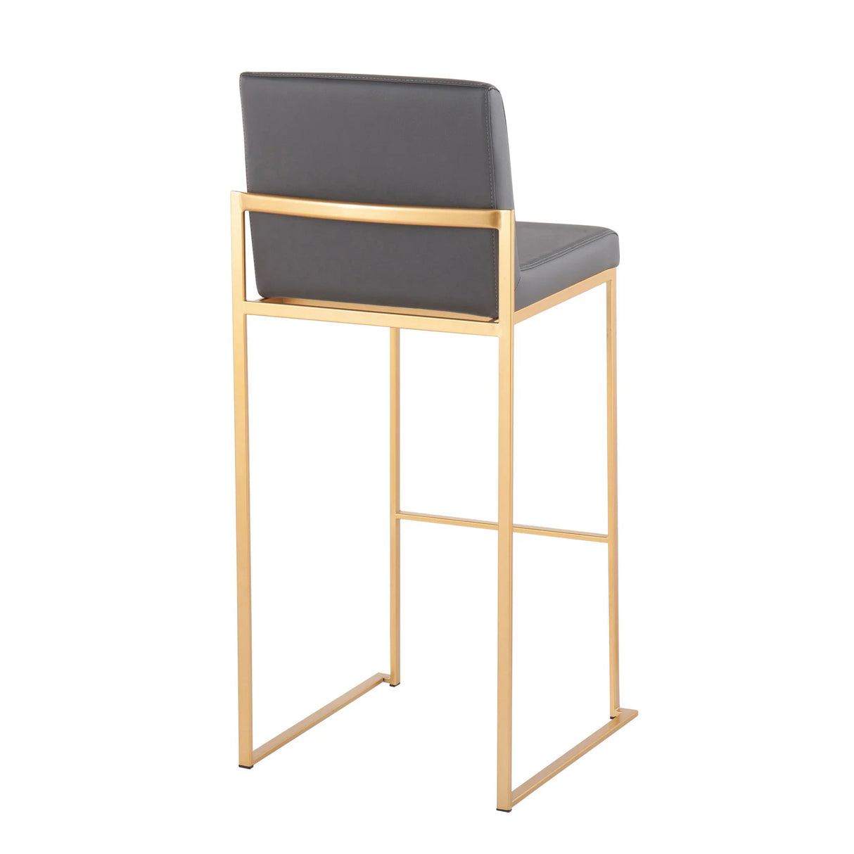 Fuji - Contemporary Design High Back Barstool (Set of 2) - Furniture Home Direct