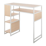 Display - Farmhouse Bar Height Table With Storage Space - Furniture Home Direct
