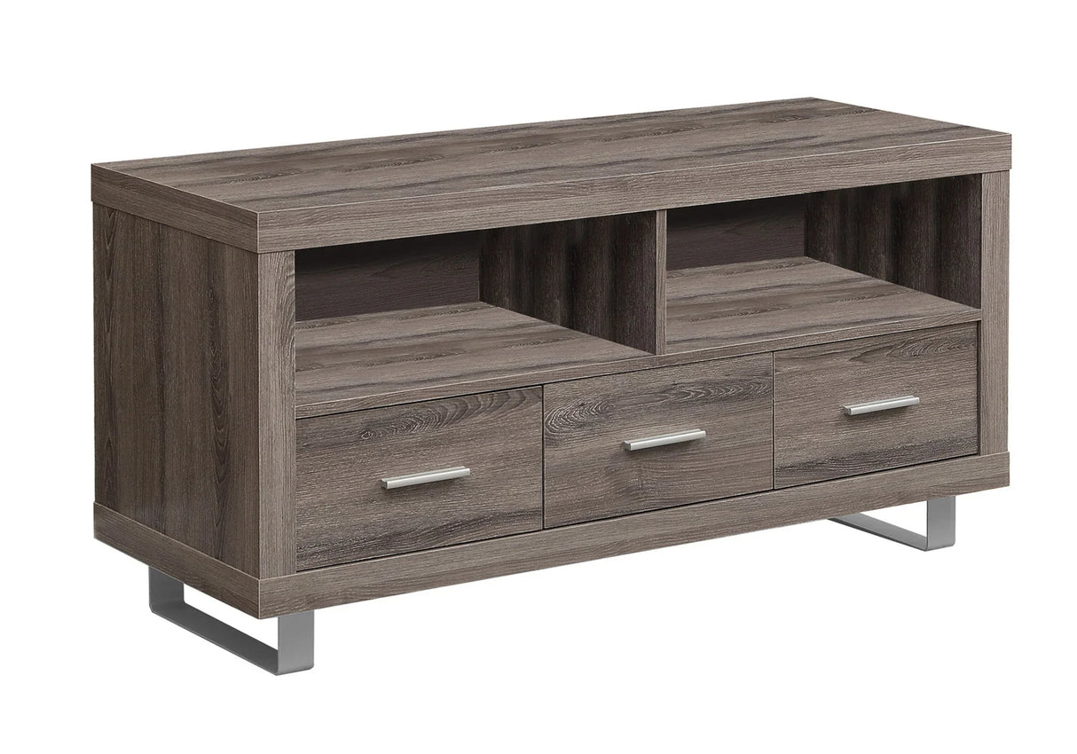 TV Stand Console Media Entertainment Center Storage Cabinet For Living Room - Taupe - Furniture Home Direct