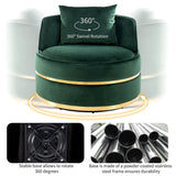360 Degree Swivel Over Sized Upholstered Barrel Chair - Furniture Home Direct