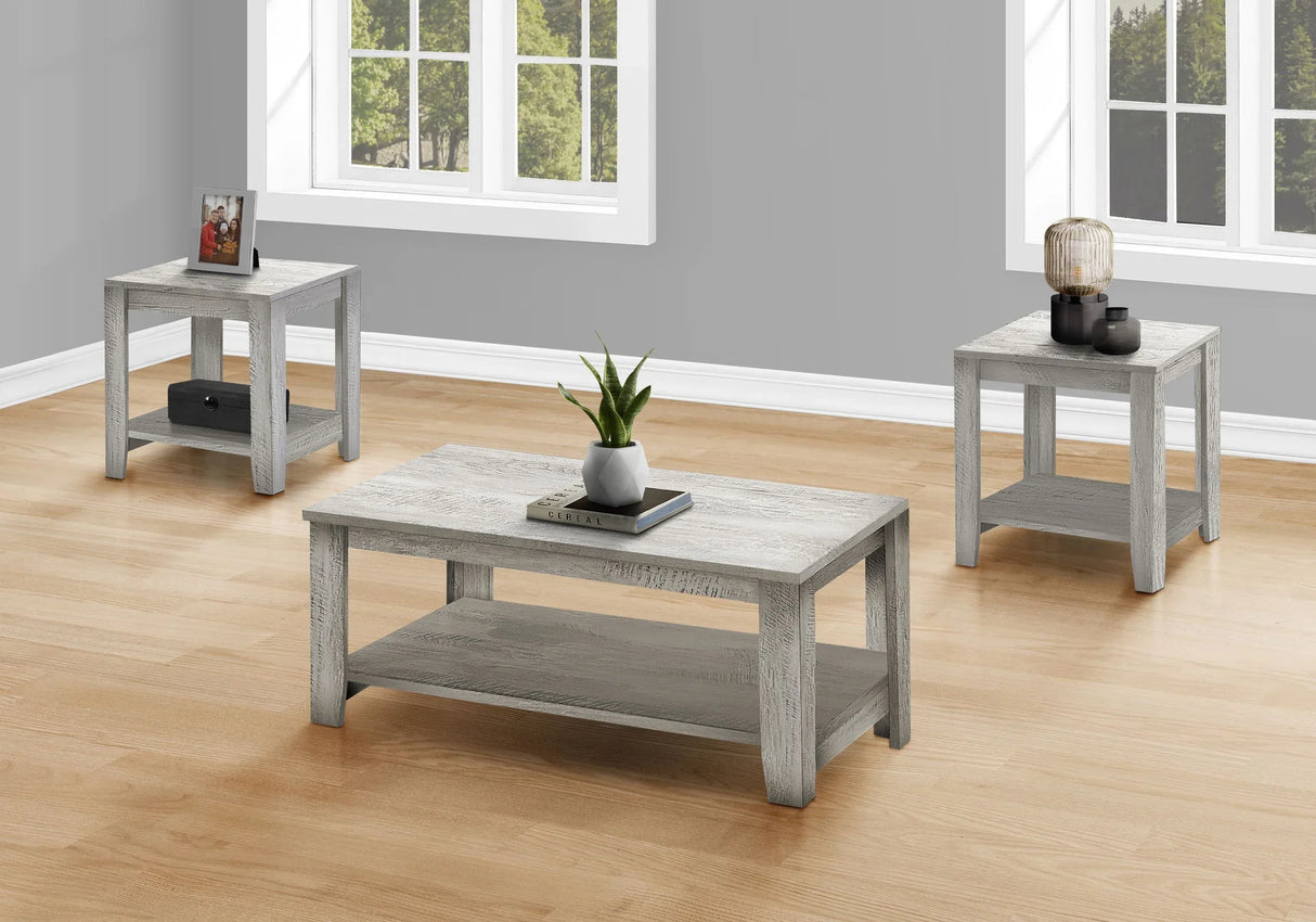 Table Set, Coffee, End, Side, Accent, Living Room, Transitional (Set of 3) - Furniture Home Direct