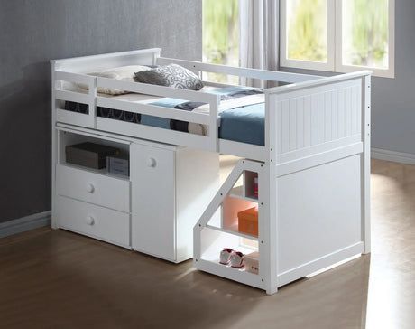Wyatt - Twin Loft Bed Set - White - Furniture Home Direct